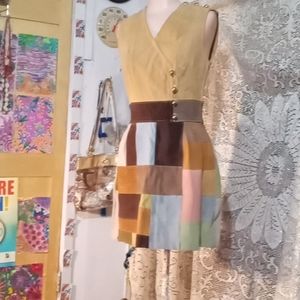 1960  Suede sensational  dress sz 11/12  One of a Kind!!!!